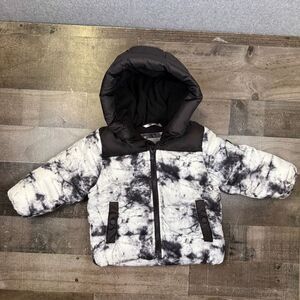 Michael Kors Boys Girls Size 18 Months Hooded Jacket Black White Zip Front